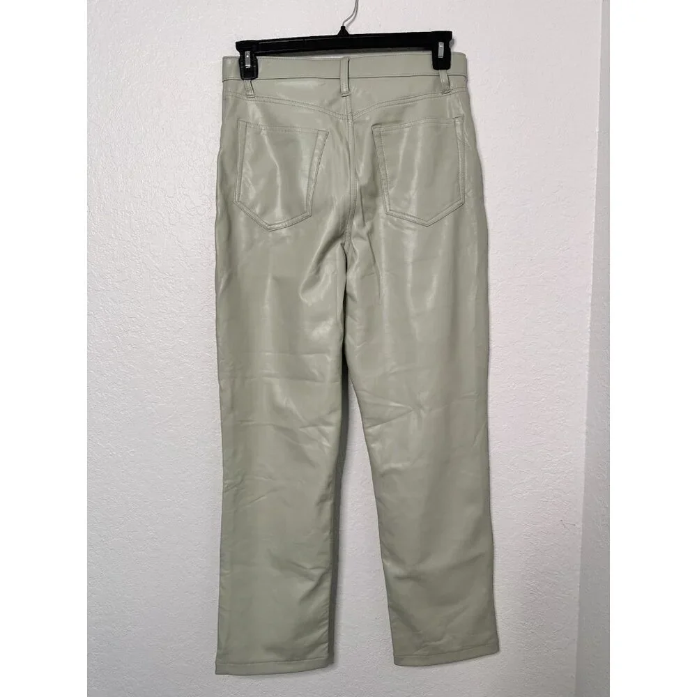 Abercrombie & Fitch 90s Straight Vegan‎ Leather High Rise